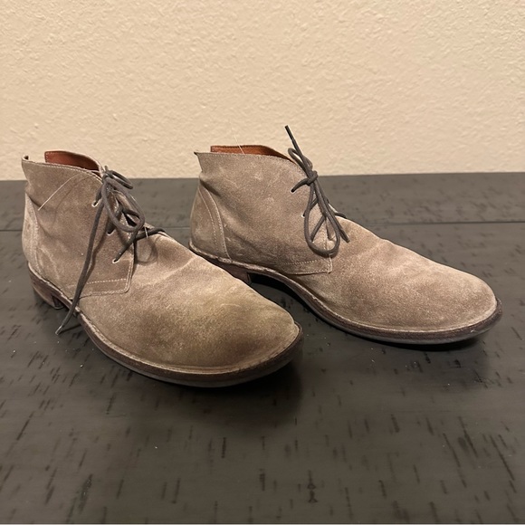 Fiorentina + Baker Men’s Leather Lace-Up Chukka Boots - Picture 1 of 7